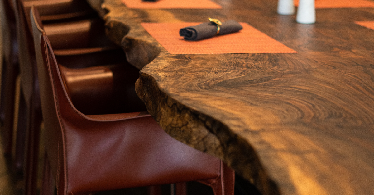 Live Edge Solid Wood Dining Tables: Custom Slab Options