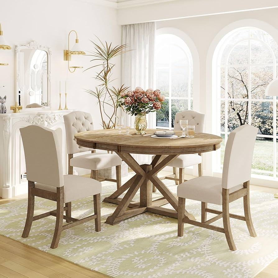 8 Solid Wood Round Dining Tables Under $300