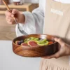 Solid Walnut Wooden Serving Bowl