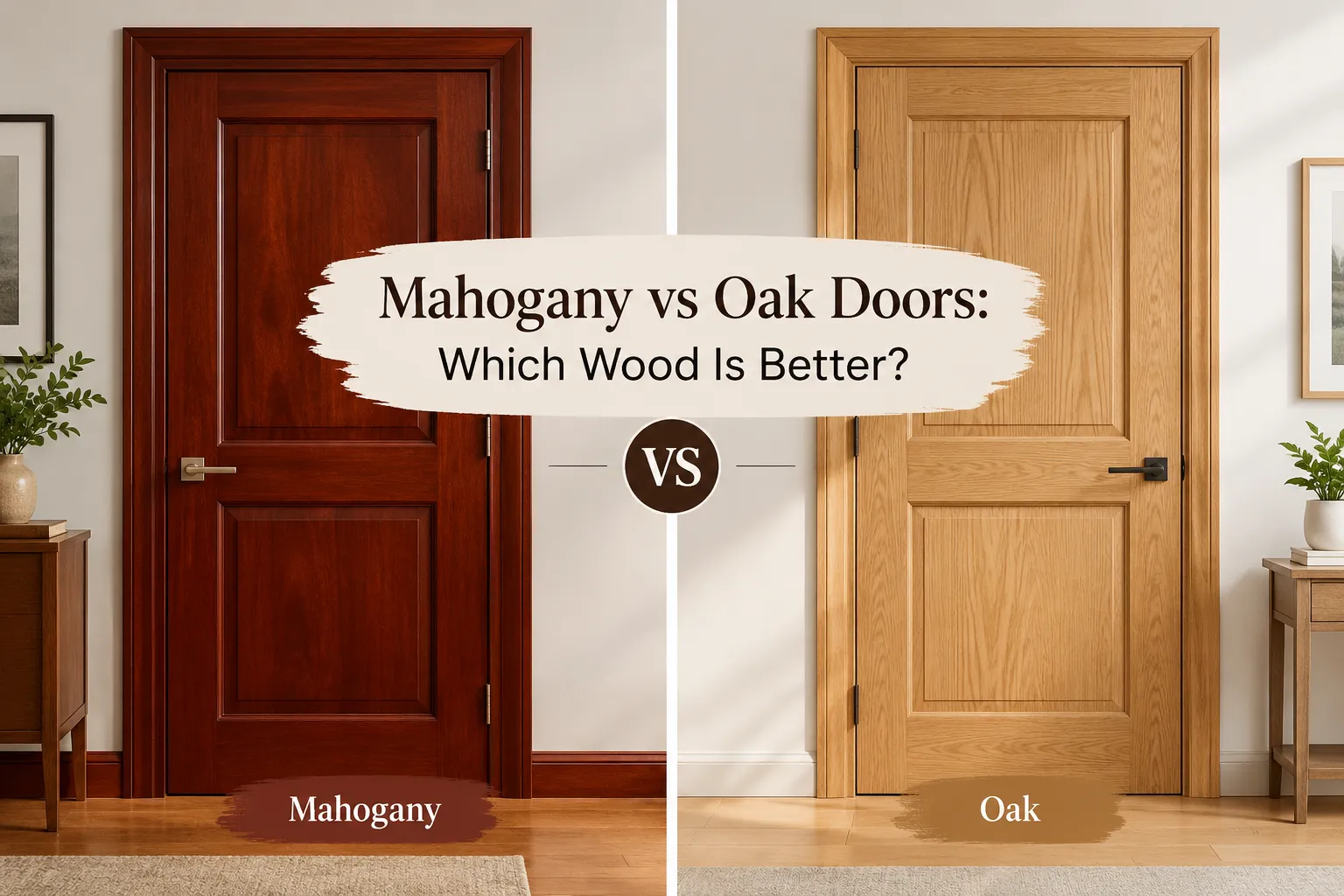 Mahogany vs Oak Doors Comparison