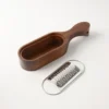 Jiwuji Acacia Wood Cheese Grater with stainless steel blade and acacia wood handle