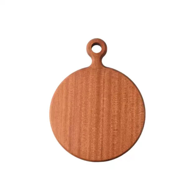 Round ebony wood cutting board with double-sided design for kitchen and baby food preparation
