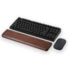 Solid wood wrist rest for mechanical keyboard in black walnut and imported oak, 2cm thick, available in multiple lengths