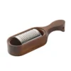 Jiwuji Acacia Wood Cheese Grater with stainless steel blade and acacia wood handle