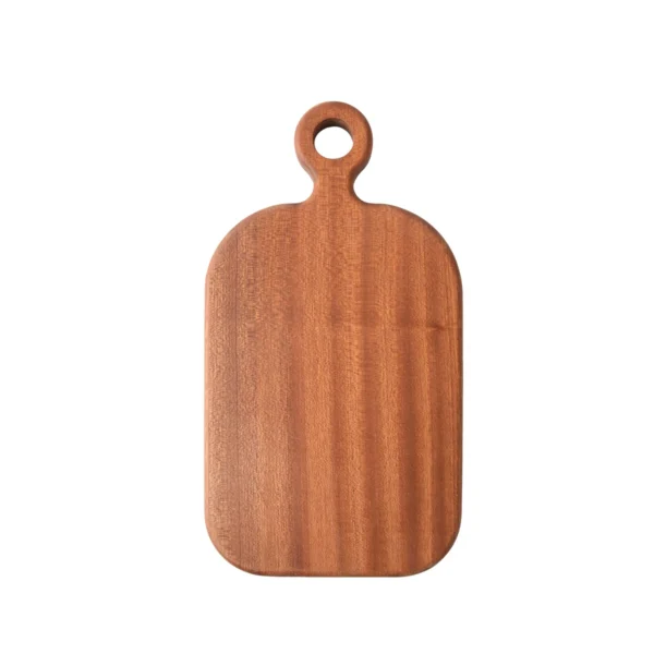 Round ebony wood cutting board with double-sided design for kitchen and baby food preparation