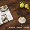 Brown wood coffee table with a scratch-resistant surface and rustic charm