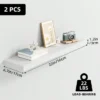 Floating Shelves Set of 2, 22 Inch Wall Mounted MDF Wood Shelves