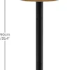 Counter height pub table set of two in rustic brown and black