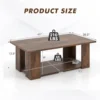large-coffee-table-living-room-41-inch-two-tier-5 Curved leg detail and extra support legs under the coffee table