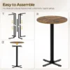 Two matched bar tables arranged for a kitchen or cafe seating area