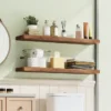 Floating Shelves Set of 2, 22 Inch Wall Mounted MDF Wood Shelves