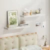 Floating Shelves Set of 2, 22 Inch Wall Mounted MDF Wood Shelves