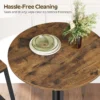 Rustic brown and black bar table set for a home bar or pub space