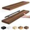 Floating Shelves Set of 2, 22 Inch Wall Mounted MDF Wood Shelves