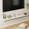Floating Shelves Set of 2, 22 Inch Wall Mounted MDF Wood Shelves