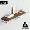Floating Shelves Set of 2, 22 Inch Wall Mounted MDF Wood Shelves