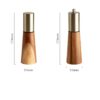 Cylindrical ceramic seasoning grinder and jar set with acacia wood accents, Japanese-style design for black peppercorns and kitchen use.