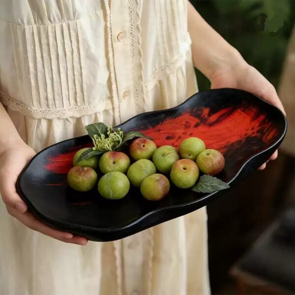 product-7885fec0d3bc1786 Handmade solid rosewood tray for tea sandwiches and fruit, available in multiple sizes.