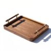 product-9559fd5494310666 Rectangular solid wood walnut tray with vintage style, available in multiple sizes and handle options for desktop and entryway organization.