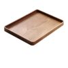 Ash wood serving tray in square shape with optional handles, suitable for dim sum and fruit