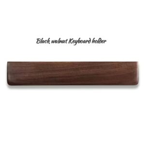 Solid wood wrist rest for mechanical keyboard in black walnut and imported oak, 2cm thick, available in multiple lengths