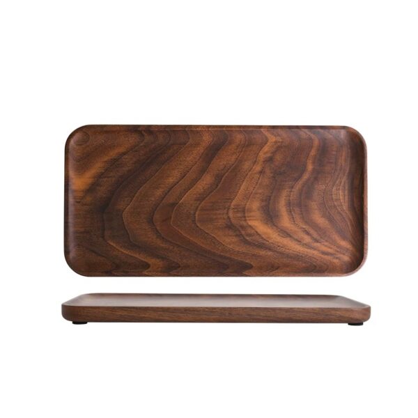 product-b15f268d02976406 Walnut serving tray - solid wood square tea and snack plate