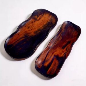 Handmade solid rosewood tray for tea sandwiches and fruit, available in multiple sizes.