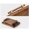 product-fb3dbfc065b24151 Rectangular solid wood walnut tray with vintage style, available in multiple sizes and handle options for desktop and entryway organization.